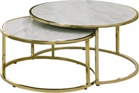 New Meridian Massimo Coffee Table, 207-C, Gold & F