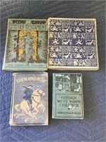 Antique Children’s Books Lot of 4 Mother Goose