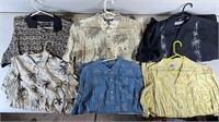 6pc Button Up Tee Shirts Size XL w/ NWT