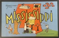 Vintage Mississippi Racist PPC Postcard