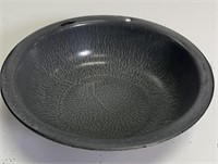 vintage gray graniteware bowl