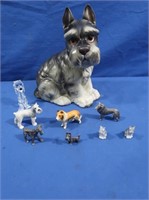 Lefton Schnauzer Dog 8"H, Miniature Glass Dog