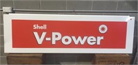 Shell V power metal sign approx 200 x 60 cm