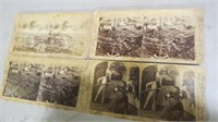 4 ANTIQUE STEREO CARDS, BATTLE OF GETTYSBURG