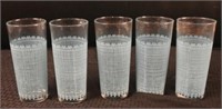 5 Vtg Continental Can Co. Glasses