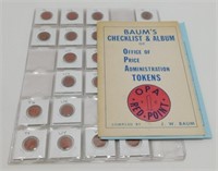 Collection of OPA Tokens from WWII - Includes