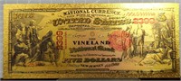 24K gold-plated banknote Vineland New Jersey