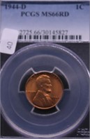 1944 D PCGS MS66 RED LINCOLN CENT