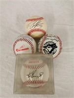 Four Baseballs: Ken Griffey Jr, Jays, signed ball