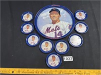 Gil Hodges Metal Tray & Coasters