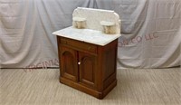 Antique Victorian Marble Top Washstand Commode