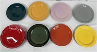 13 Stoneware Plates, Various Colors