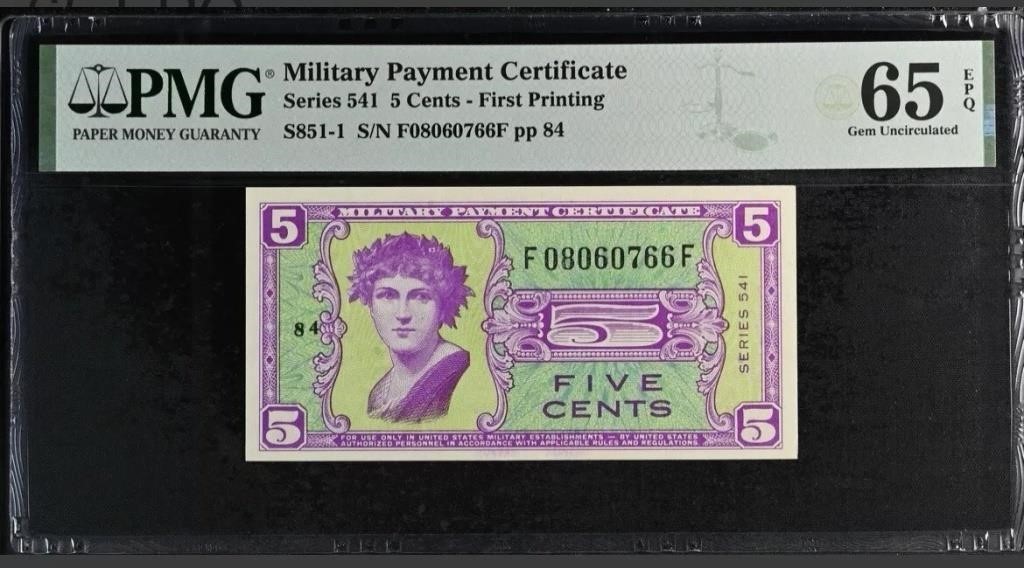 5 Cents, MPC ,PMG65,fancy SN+GIFT! MP41a