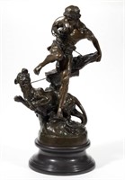 CLASSICAL-STYLE BRONZE FIGURAL GROUP, dynamic