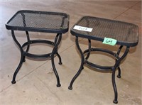 (2) Metal Outdoor Patio Tables