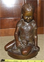 1974 Franklin Mint Charles Parks Girl With Cat