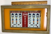 Vintage Slot Machine Glass Panel