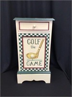 Golf Themed Side Table/Cabinet