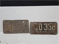 1940-46 Indiana License Plate
