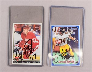 Two Signed Sport Trading Cards AFL & CFL