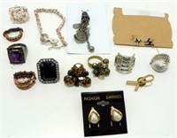 Lot of Jewelry - Earrings, Rings, Bracelet, Etc.