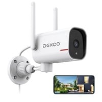 DEKCO WiFi Security Cameras with 2K Color Night...