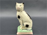 Vintage Porcelain Staffordshire-Style Cat