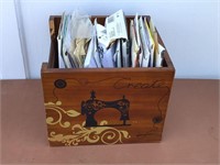 WOOD SEWING BOX AND PATTERNS