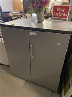 2 door counter height Steelcase cabinet