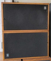 Pair of vtg. DLK speakers 25"x12"x15" bidding on