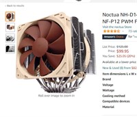 Noctua NH-D14, Premium CPU Cooler