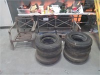 Trailer tires and outdoor or seating