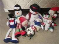 Lot of Stuffed Snowmen