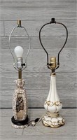 (2) Vintage Lamps Without Shades