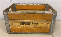 Vintage Arden Metal & Wood Crate