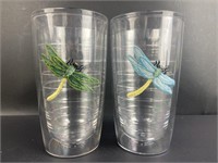 (2) Tervis Double-Walled Dragonfly Tumblers