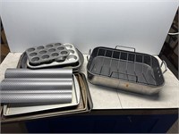Roast pan, muffin tins, cookie sheets