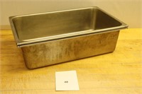 Two stainless steel chaffing table inserts