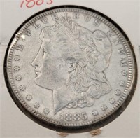 1885-P Morgan Silver Dollar, Higher Grade