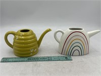 NEW Mixed Lot of 2- Watering Cans Ceramic