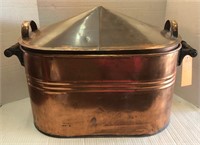 Antique copper boiler w/lid