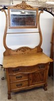 Commode / Washstand with Mirror & Towel Bar