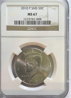 2010P SMS Kennedy Half dollar NCG MS67