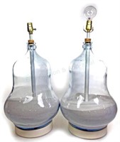 Pair Of Vintage Crisa 5 Gallon Bottle Table Lamps