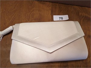 Ivory Satin Clutch Purse