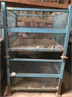Wrought iron screened storage containers, lot of
