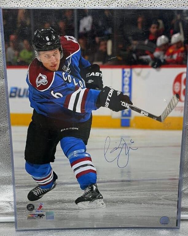 Erik Johnson 20x17in signed hockey picture