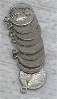 20.5g - 925 silver mercury Dimes charm pendant