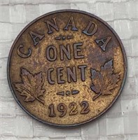 1922 Canadian One Cent coin