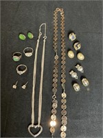 Silver tone Jewelry Lot